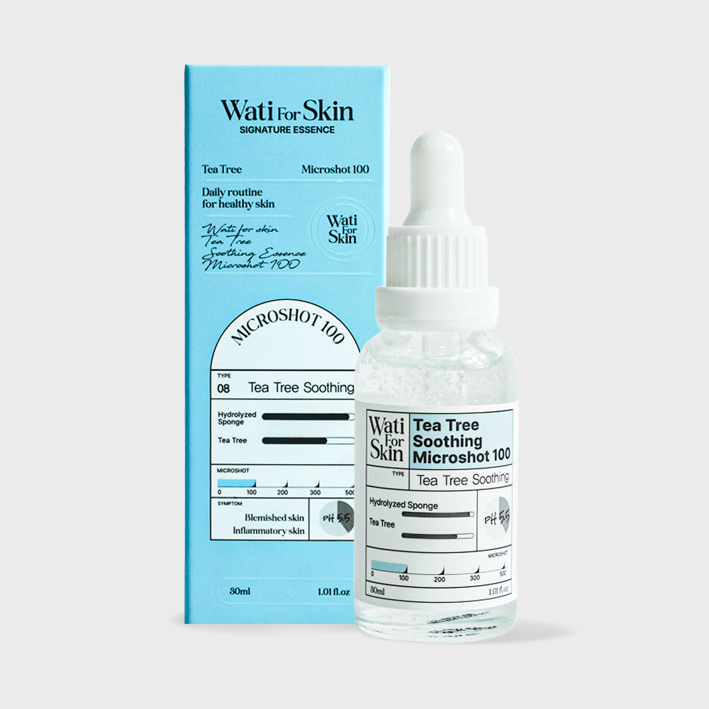 Wati For Skin Wati For Skin Tea Tree Soothing Essence Microshot 100 30ml - hydrating - front bottle shot
