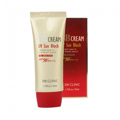 3W CLINIC 3W CLINIC UV Sun Block BB Cream SPF50+ PA+++ 50ml - hydrating - front bottle shot