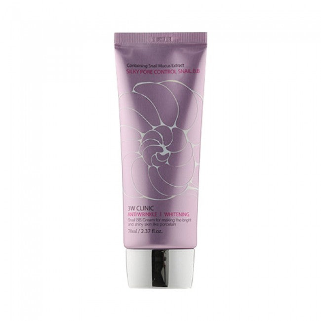 3W CLINIC 3W CLINIC Silky Pore Control Snail BB 70ml - brightening - front bottle shot
