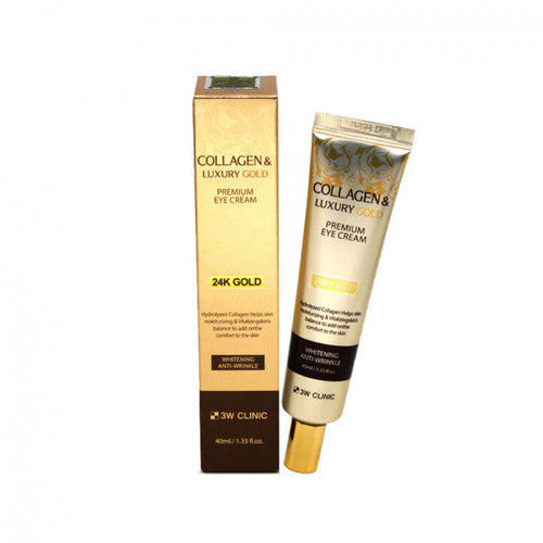 3W CLINIC 3W CLINIC Collagen & Luxury Gold Premium Eye Cream 40ml - sun protection - front bottle shot