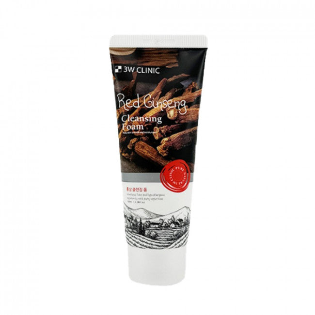 3W CLINIC 3W CLINIC Red Ginseng Cleansing Foam 100ml - hydrating - front bottle shot