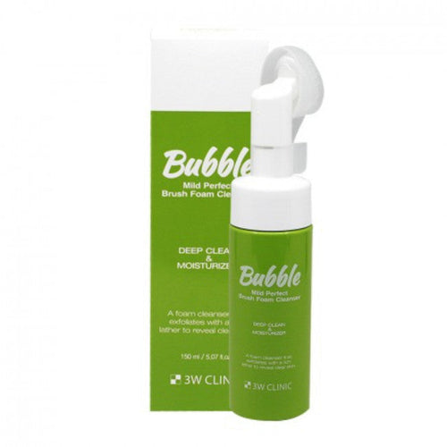 3W CLINIC 3W CLINIC Mild Perfect Bubble Brush Foam Cleanser 150ml - hydrating - front bottle shot