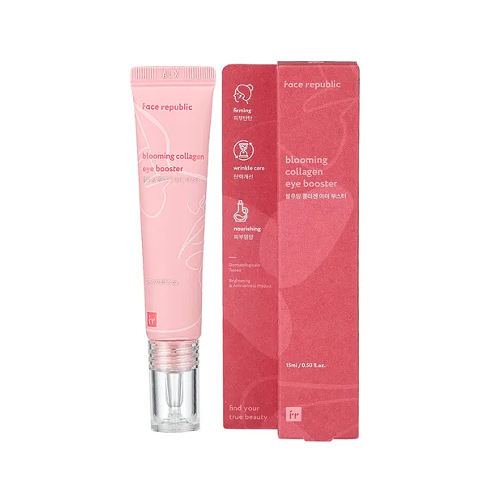 face republic face republic Blooming Collagen Eye Booster 15ml - hydrating - front bottle shot