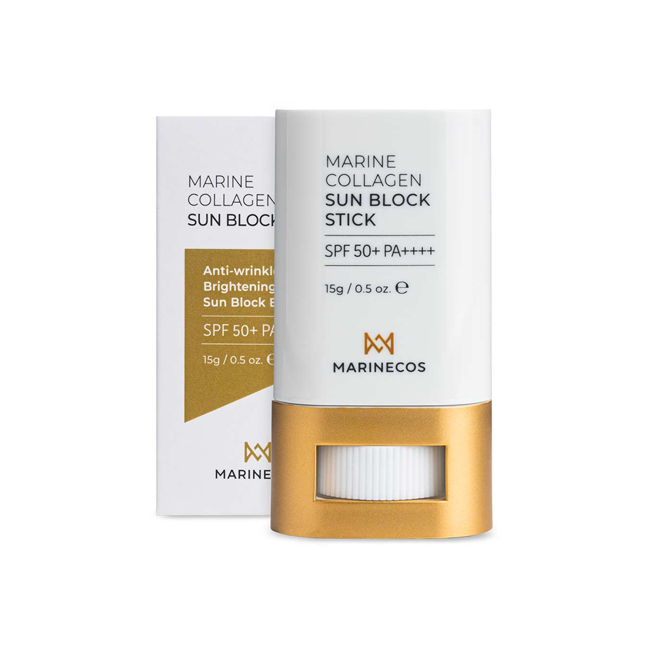 MARINECOS MARINECOS Marine Collagen Sun Block Stick SPF50+ PA++++ 15g - soothing - front bottle shot