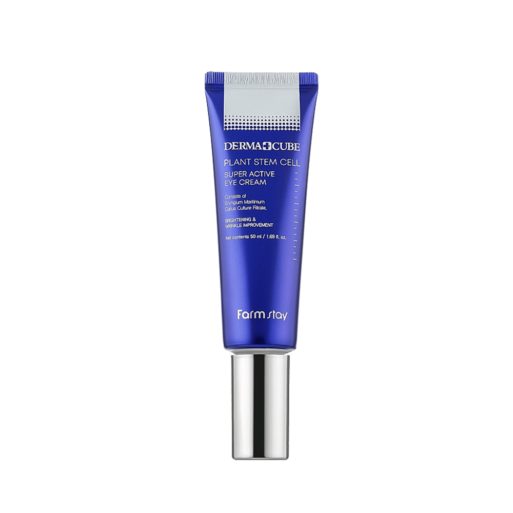 Farmstay Farmstay Dermarcube Plant Stem Cell Super Active Eye Cream 50ml - hydrating - front bottle shot