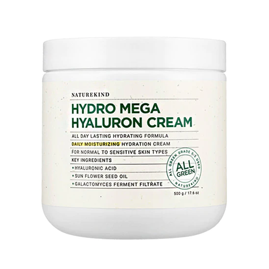 NATUREKIND NATUREKIND Hydro Mega Hyaluron Cream 500g - hydrating - front bottle shot