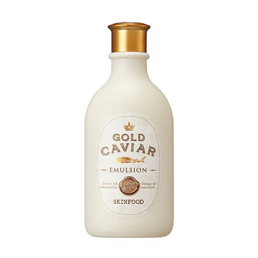 SKINFOOD SKINFOOD Gold Caviar EX Emulsion 145ml - hydrating - front bottle shot