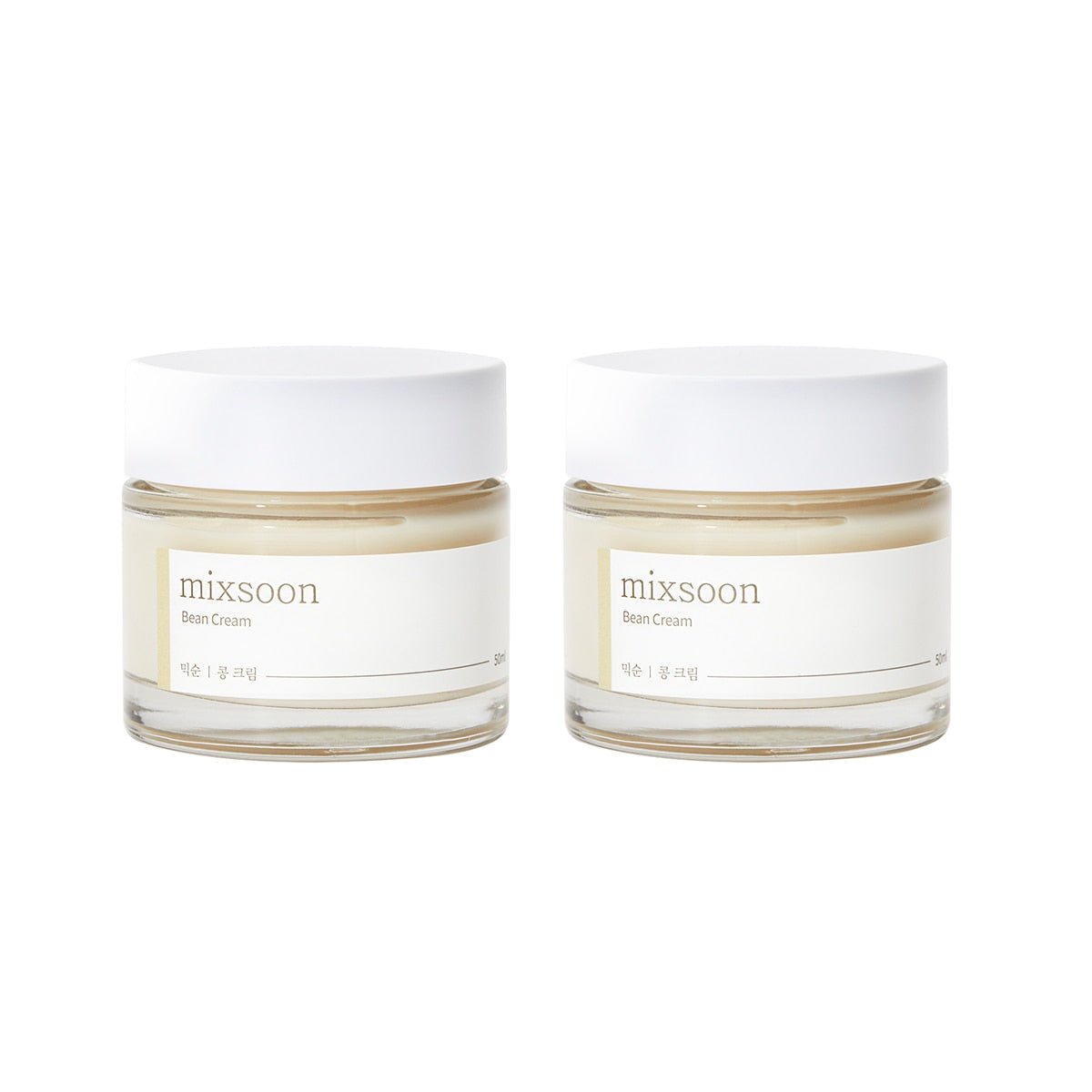 mixsoon mixsoon Bean Cream 50ml x 2ea - hydrating - front bottle shot
