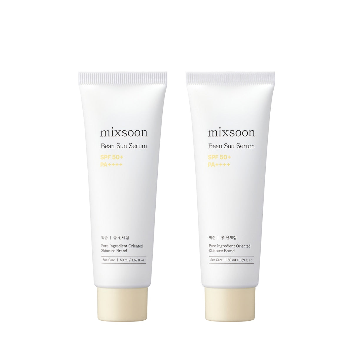 mixsoon Mixsoon Bean Sun Serum SPF50+ PA++++ 50ml x 2ea - hydrating - front bottle shot