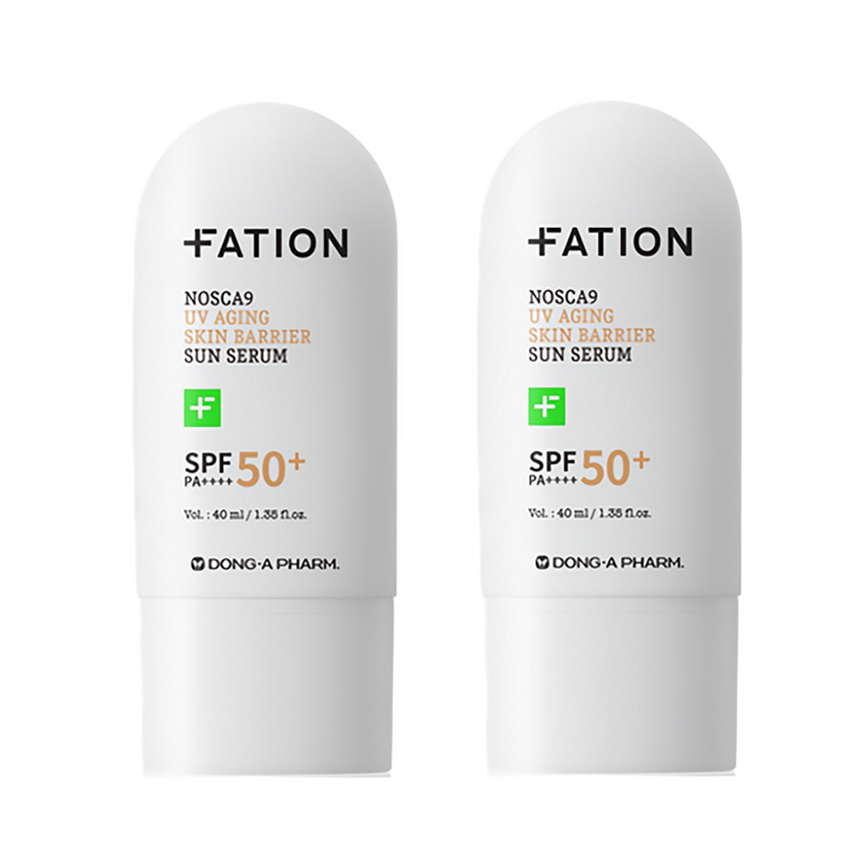FATION FATION Nosca9 UV Aging Barrier Sun Serum 40ml x 2ea - hydrating - front bottle shot