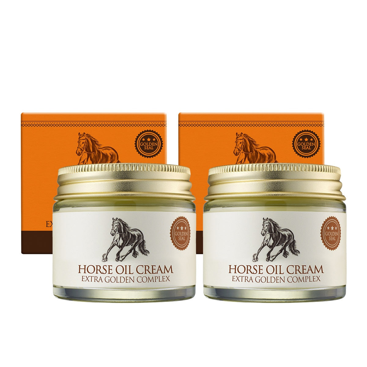 CHARMZONE CHARMZONE Horse Oil Cream Extra Golden Complex 70ml x 2ea - hydrating - front bottle shot