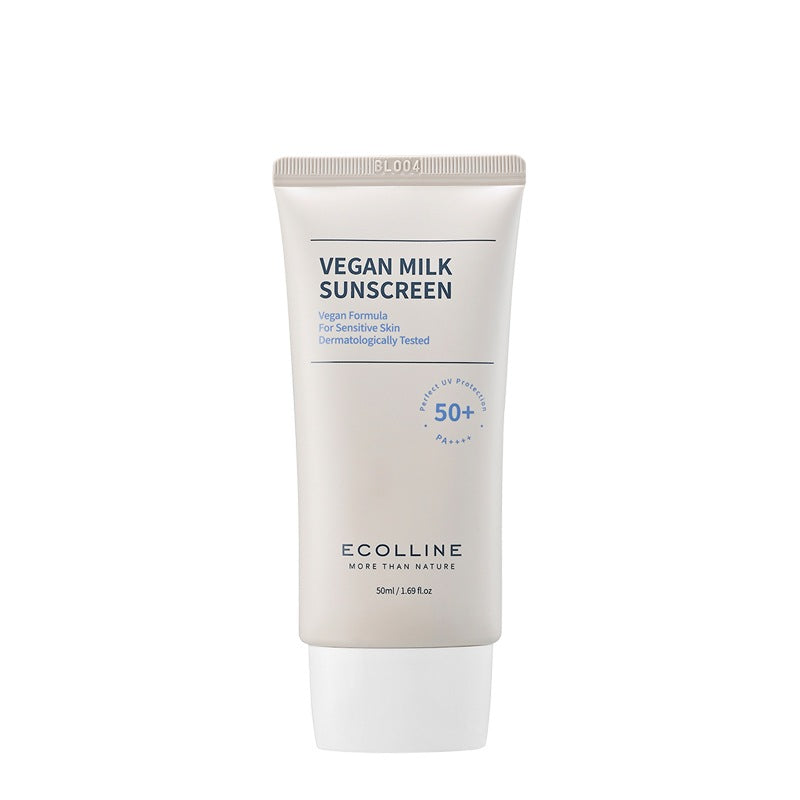 ECOLLINE ECOLLINE Vegan Milk Sunscreen SPF50+ PA++++ 50ml - hydrating - front bottle shot