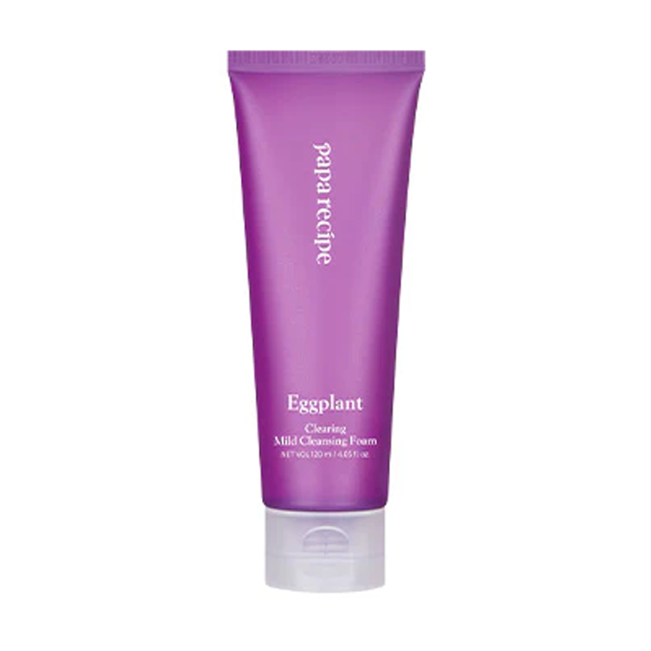 papa recipe papa recipe Eggplant Clearing Mild Cleansing Foam 120ml - hydrating - front bottle shot