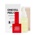 JELLO JELLO JELLO JELLO Peel Off Base Gel 10ml + One Kill Remover 30ml Set - exfoliating - front bottle shot