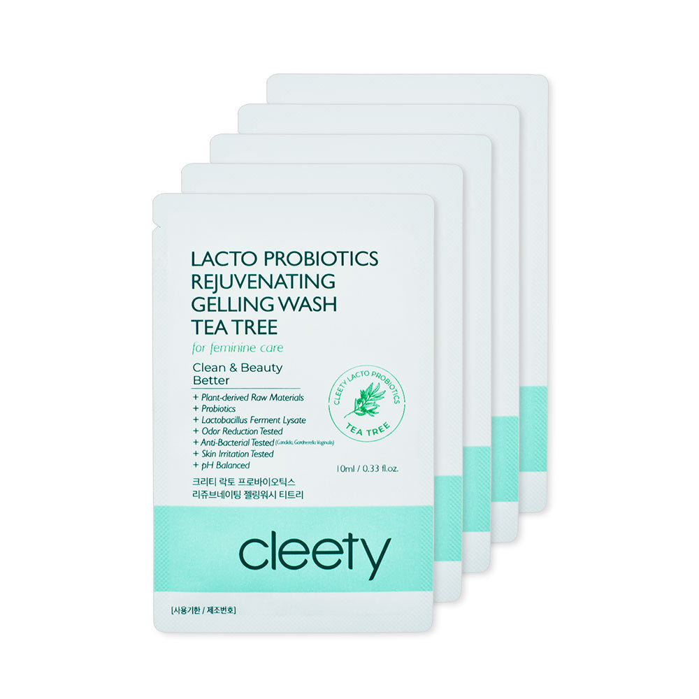 cleety cleety Lacto Probiotics Rejuvenating Gellingwash Tea Tree 1pack(15ea) - hydrating - front bottle shot