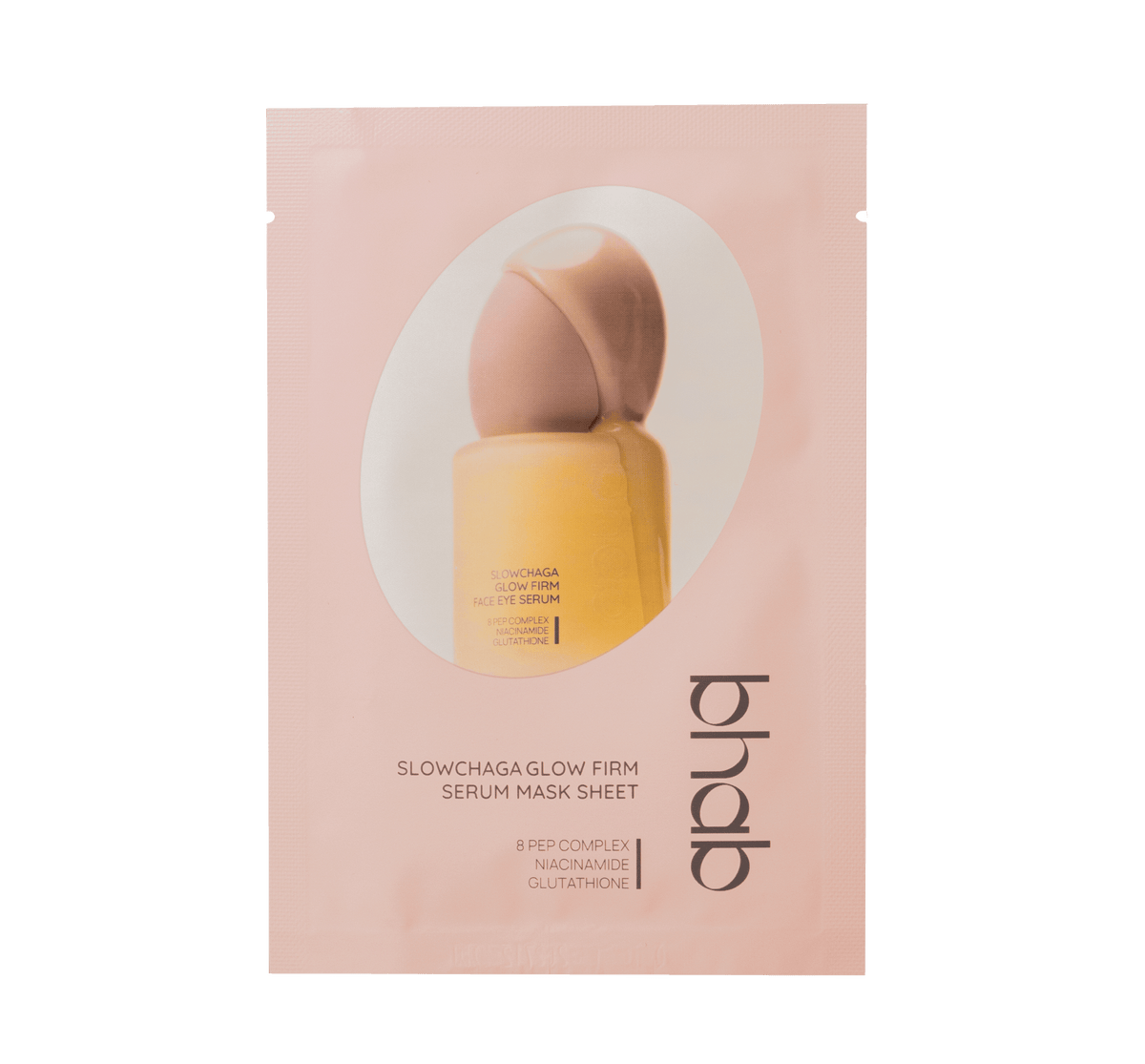 bhab bhab SLOWCHAGA Glow Firm Serum Mask Sheet 27ml x 10ea - brightening - front bottle shot