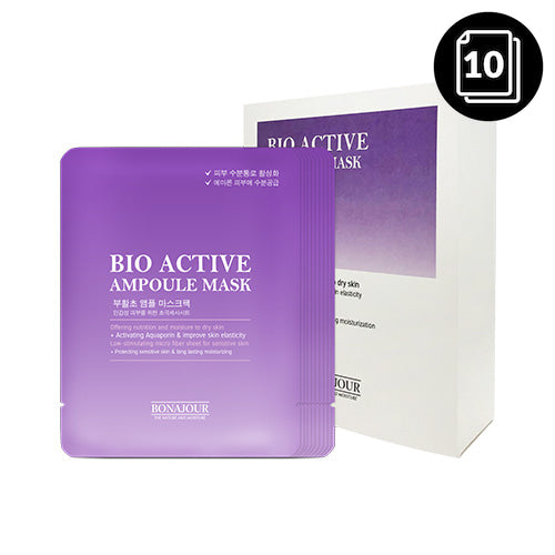 BONAJOUR BONAJOUR Bio Active Ampoule Mask 25g * 10ea - hydrating - front bottle shot
