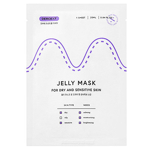 DERCENT DERCENT Jelly Mask for Dry And Sensitive Skin 25ml - hydrating - front bottle shot