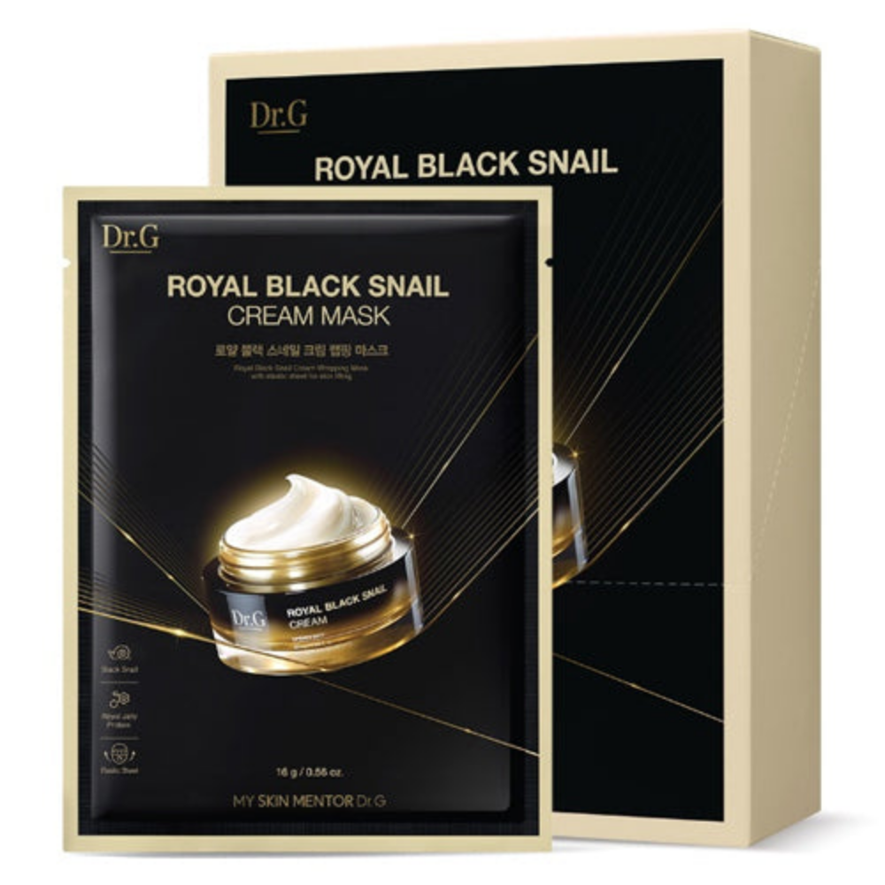 Dr.G Dr.G Royal Black Snail Cream Mask *10ea - hydrating - front bottle shot