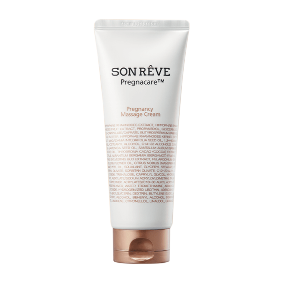 SON REVE SON REVE Pregnacare Massage Cream 150ml - hydrating - front bottle shot