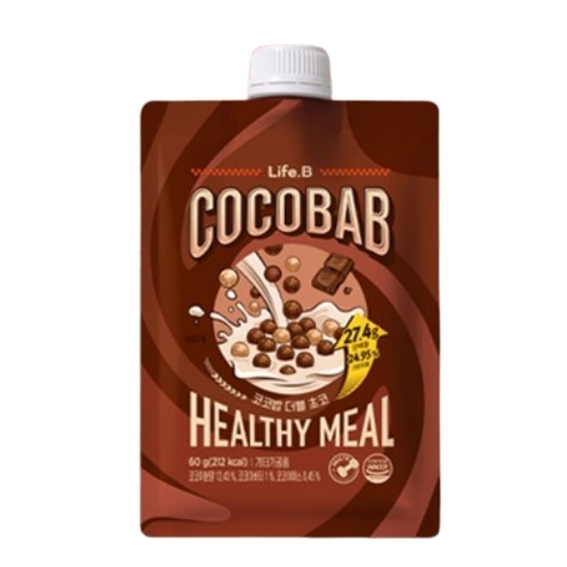 LifeB LifeB Cocobab Protein Shake Double Choco 60g x 7ea - nourishing - front bottle shot