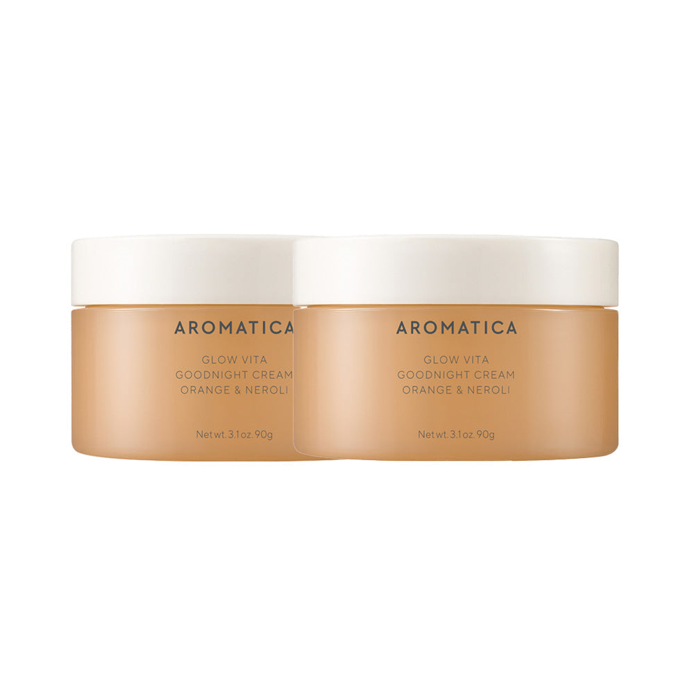 AROMATICA AROMATICA Glow Vita Goodnight Cream Orange & Neroli 90g * 2ea - hydrating - front bottle shot