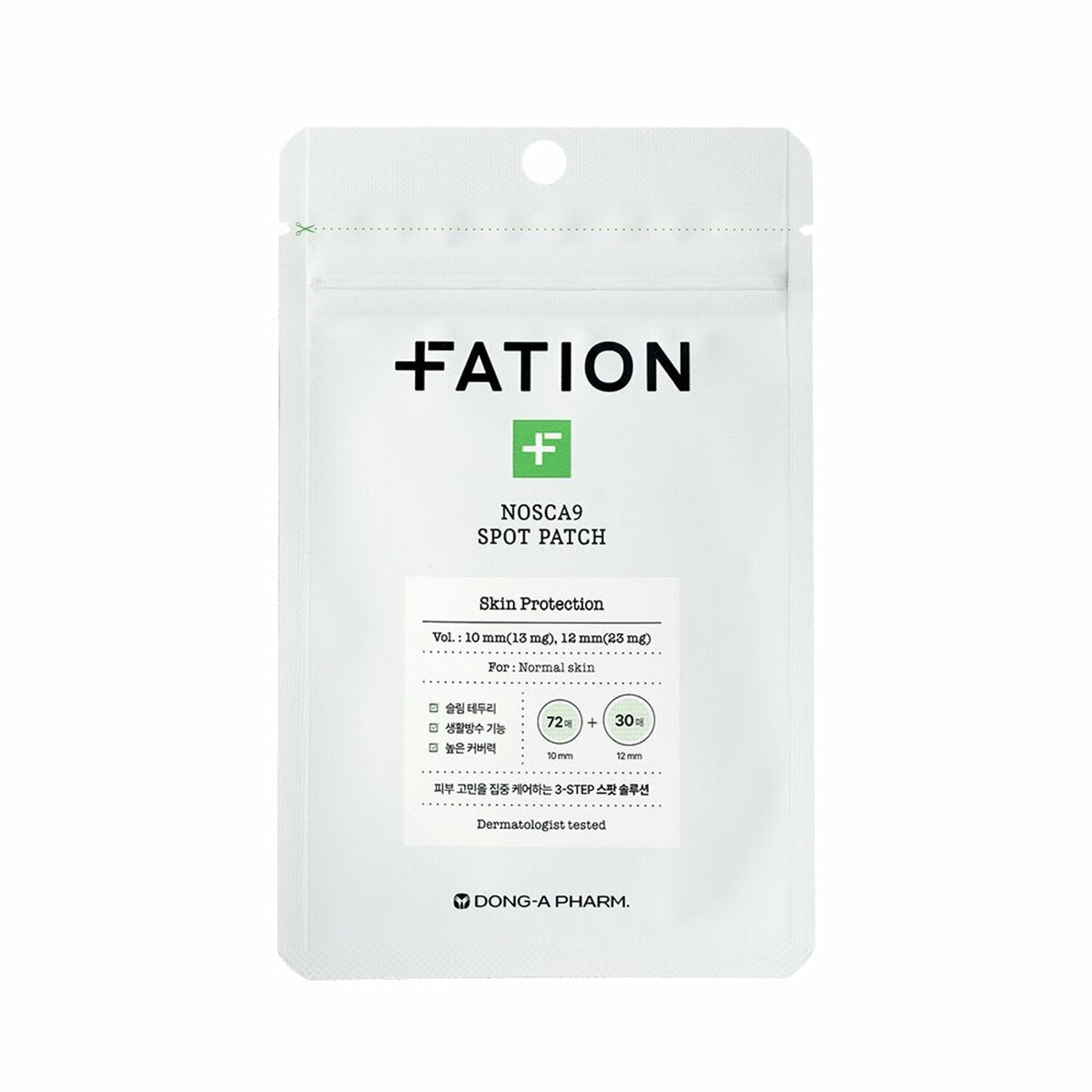 FATION FATION NOSCA 9 Spot Patch 102 pcs - soothing - front bottle shot