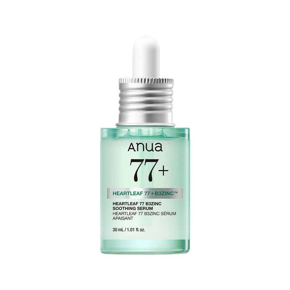 Anua Anua Heartleaf 77% B3 Zinc Soothing Serum 30ml - daily care - front bottle shot