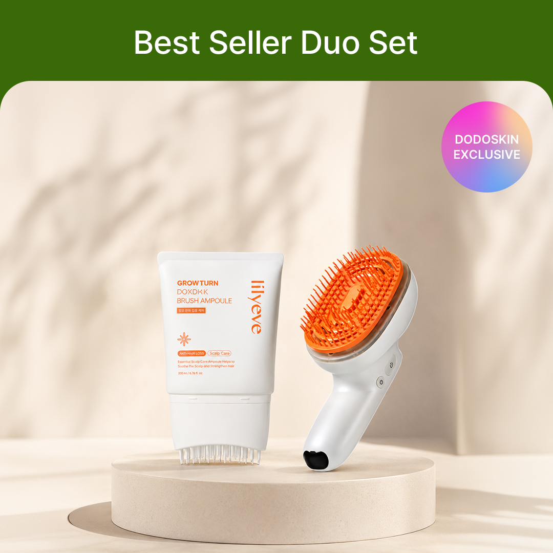 lilyeve [Best Seller Duo Set] Grow:Turn Exosome Brush Ampoule 100ml + Grow:Turn Brush Steam Booster - daily care - front