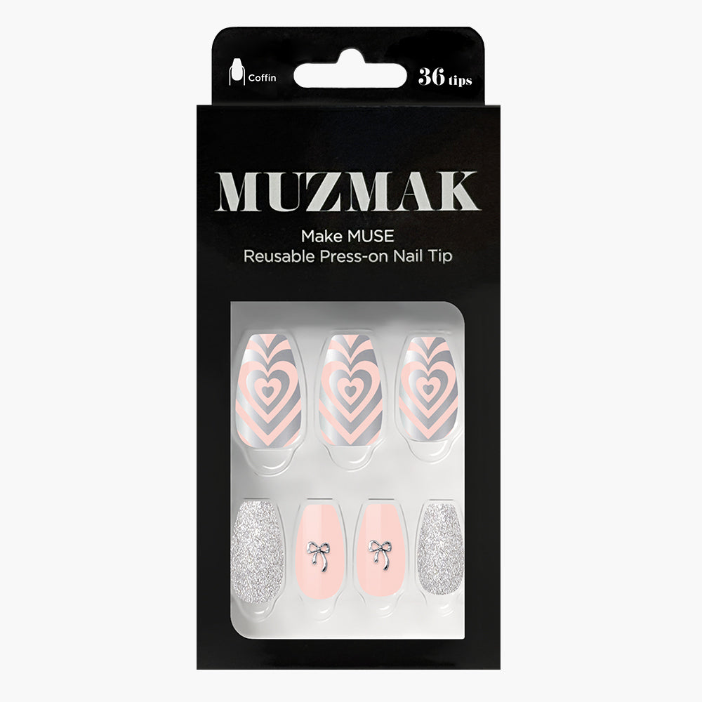 MUZMAK MUZMAK Nail Tips 36pcs #Eternal(Coffin) - anti-aging - front bottle shot