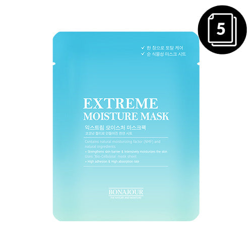 BONAJOUR BONAJOUR Extreme Moisture Mask 25g * 5ea - hydrating - front bottle shot
