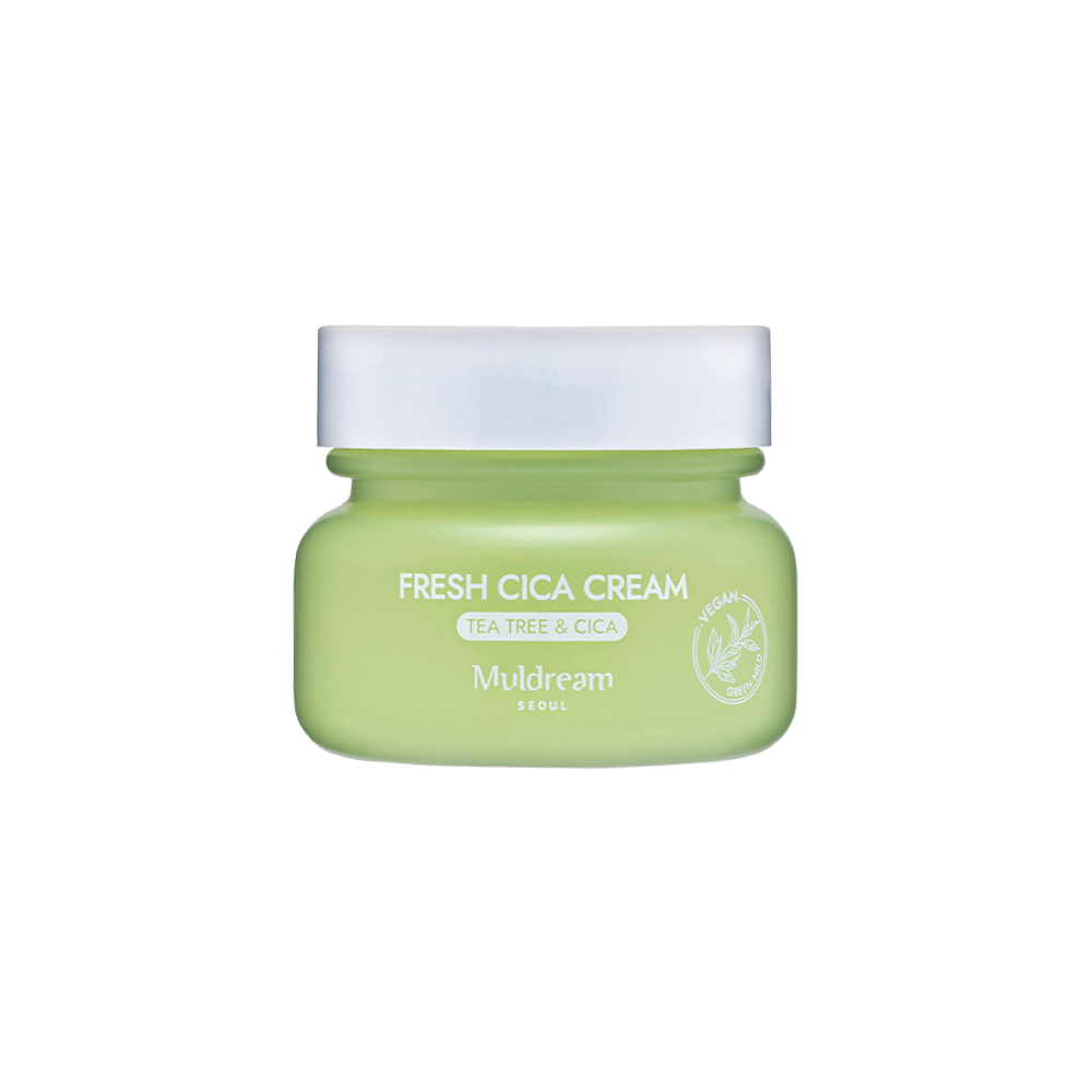 Muldream Muldream Vegan Green Mild Fresh Facial Cream 60ml - hydrating - front bottle shot