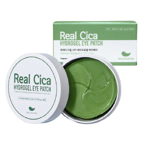 PRRETI PRRETI Real Cica Hydrogel Eye Patch 60sheets - soothing - front bottle shot