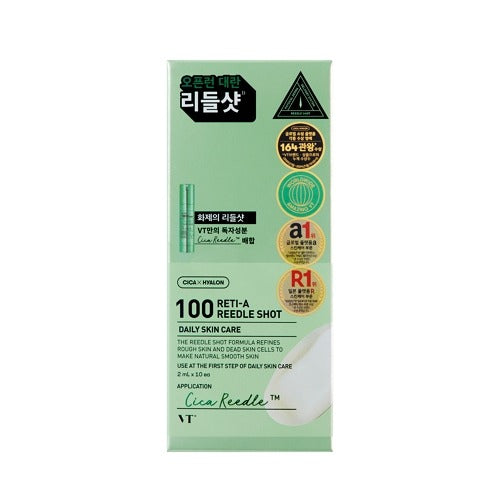 VT COSMETICS VT Cosmetics Reti-A Reedle Shot 100 Stick Pouch 2ml x 10ea - soothing - front bottle shot