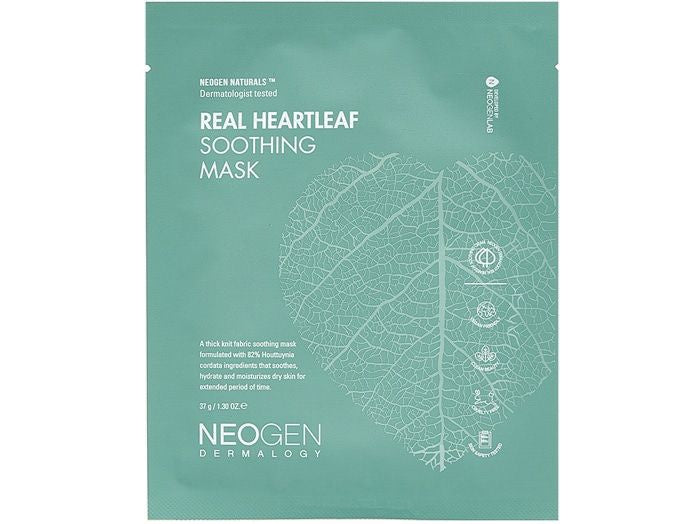 NEOGEN NEOGEN Dermalogy Real Heartleaf Soothing Mask 5ea - hydrating - front bottle shot