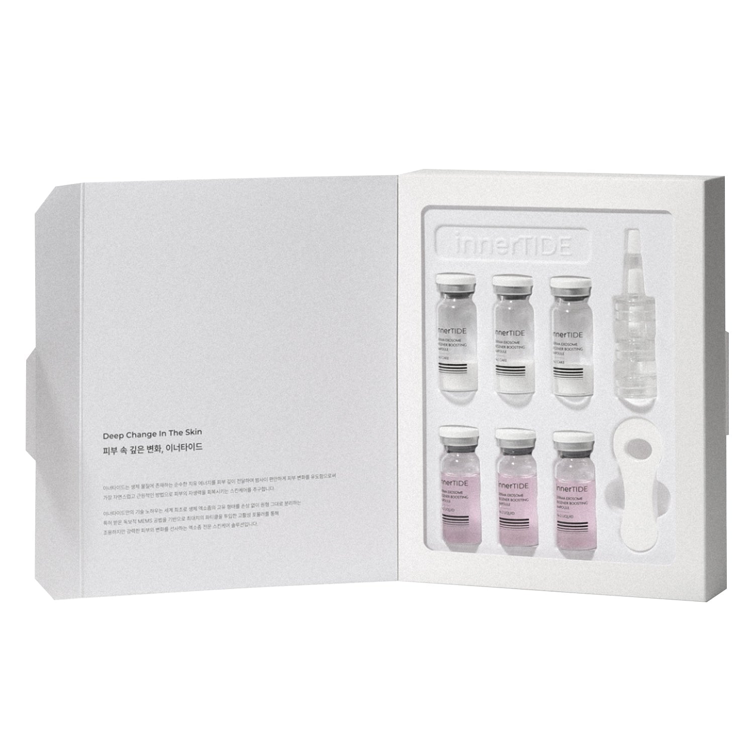 innerTIDE innerTIDE Derma Exosome Regener Boosting Ampoule (1:100mg*3ea , 2:10ml*3ea) - daily care - front bottle shot