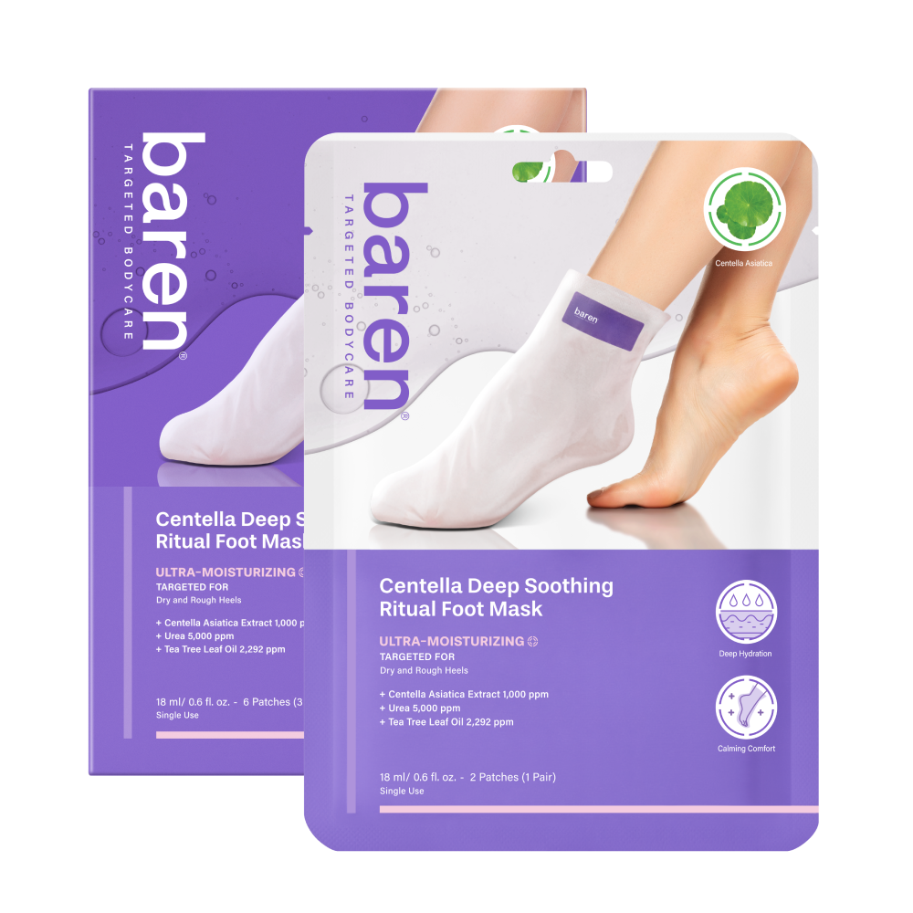 baren baren Centella Deep Soothing Ritual Foot Mask (6ea) - hydrating - front bottle shot