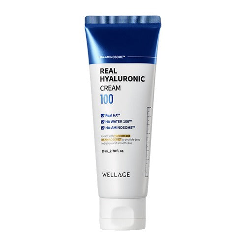 WELLAGE WELLAGE Real Hyaluronic 100 Cream 80ml - hydrating - front bottle shot