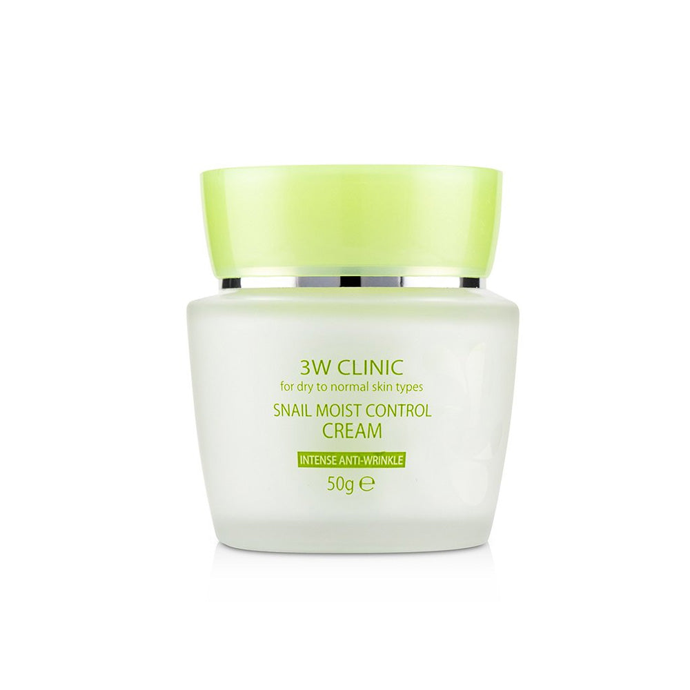 3W CLINIC 3W CLINIC Snail Moist Control Cream 50g - hydrating - front bottle shot