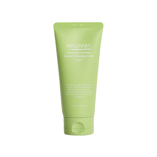 MIGUHARA MIGUHARA Green Tea Calming Essence Cleansing Foam Origin 120ml - hydrating - front bottle shot