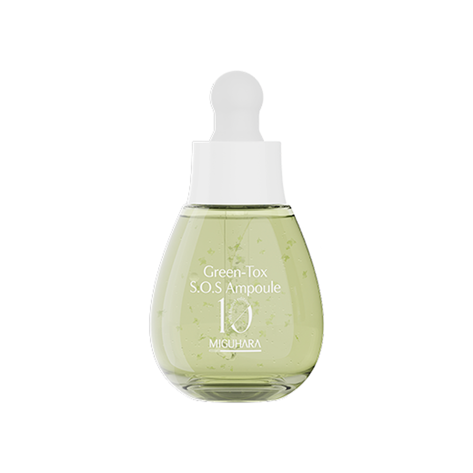 MIGUHARA MIGUHARA Green-Tox S.O.S Ampoule 35ml - soothing - front bottle shot