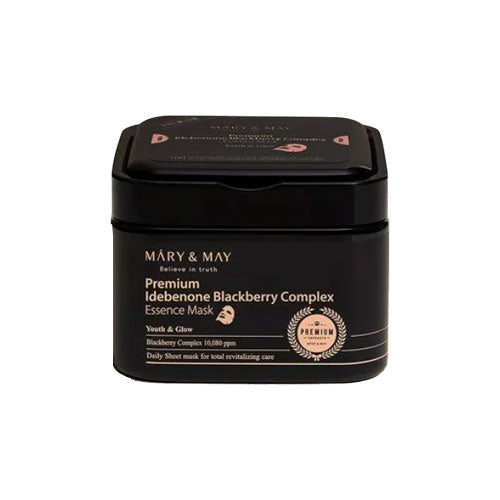 Mary&May Mary&May Premium Idebenone Blackberry Complex Essence Mask 20EA 250g - hydrating - front bottle shot