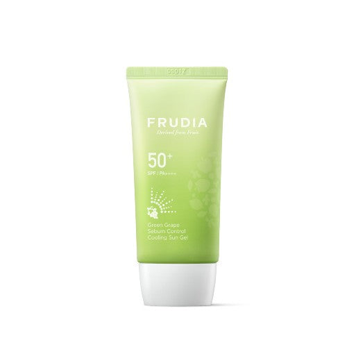 FRUDIA FRUDIA Green Grape Sebum Control Cooling Sun Gel SPF50+ PA++++ 50g - hydrating - front bottle shot