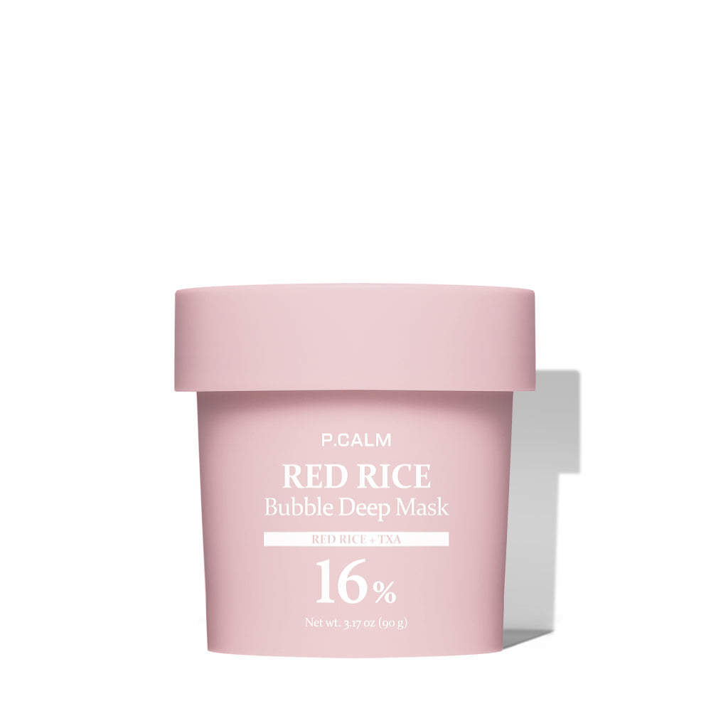 P.CALM P.CALM Red Rice Bubble Deep Mask 90g - hydrating - front bottle shot