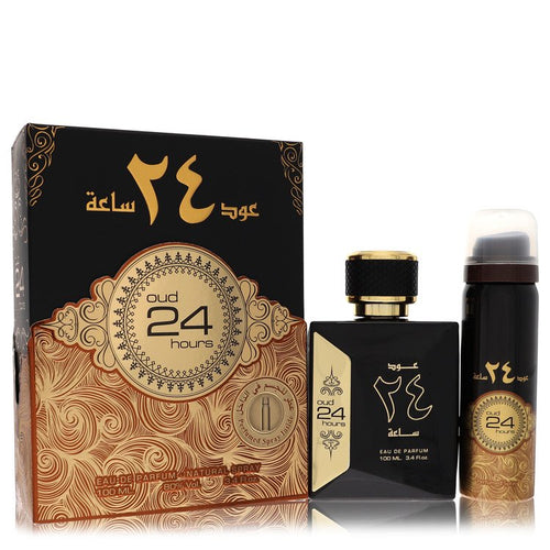 Al Zaafaran Ard Al Zaafaran Oud 24 Hours 3.4 oz Eau De Parfum Spray + 1.7oz Perfumed Spray (Unisex)