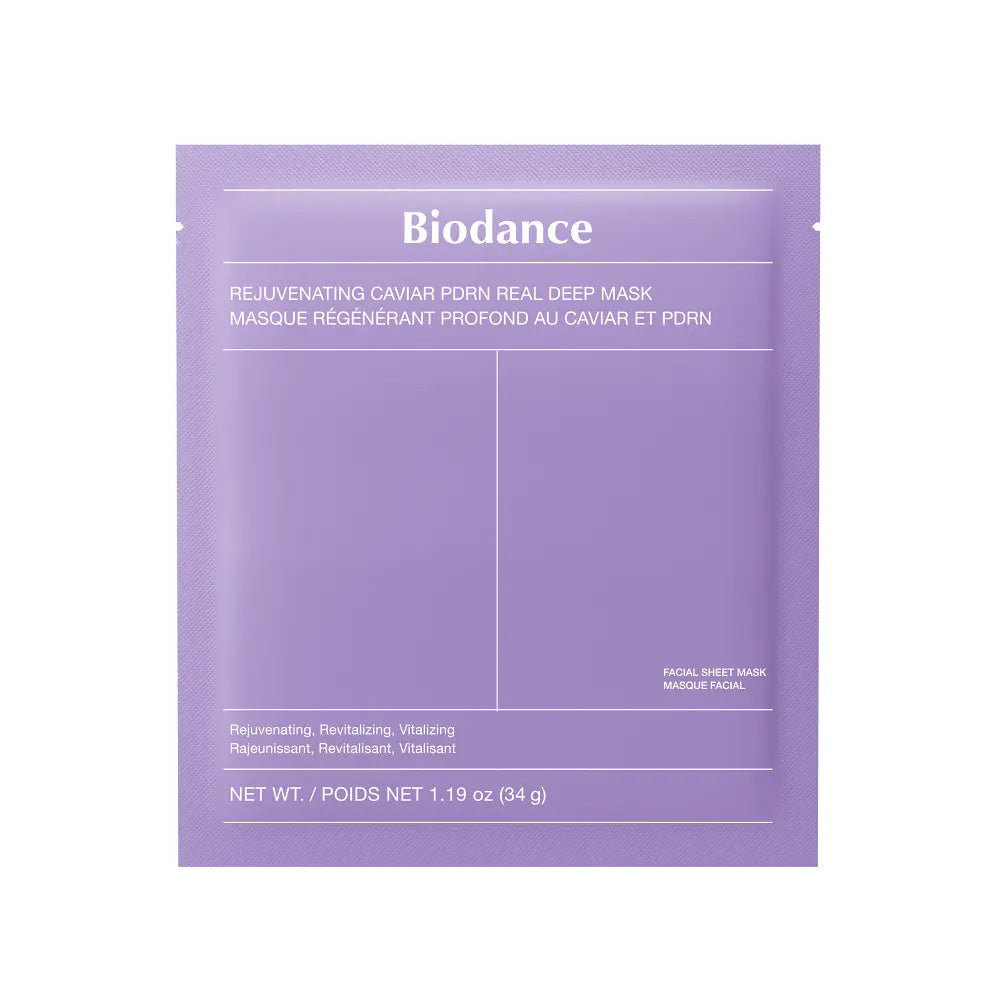 Biodance Biodance Rejuvenating Caviar PDRN Real Deep Mask 34g 4ea (1BOX) - hydrating - front bottle shot