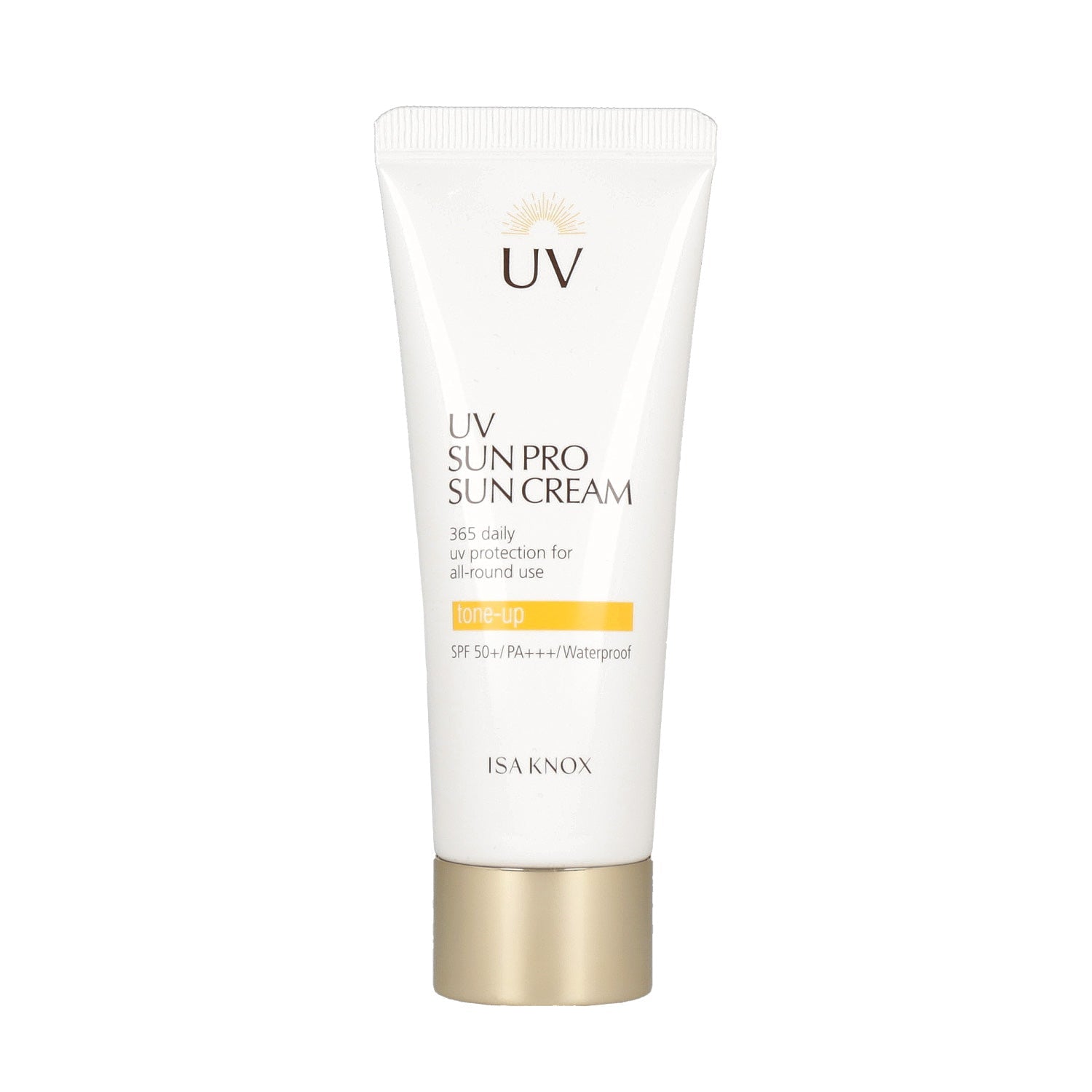 Isa Knox ISA KNOX UV Sun Pro 365 Daily Waterproof SPF50+ PA+++ 70ml Tone Up Effect - hydrating - front bottle shot