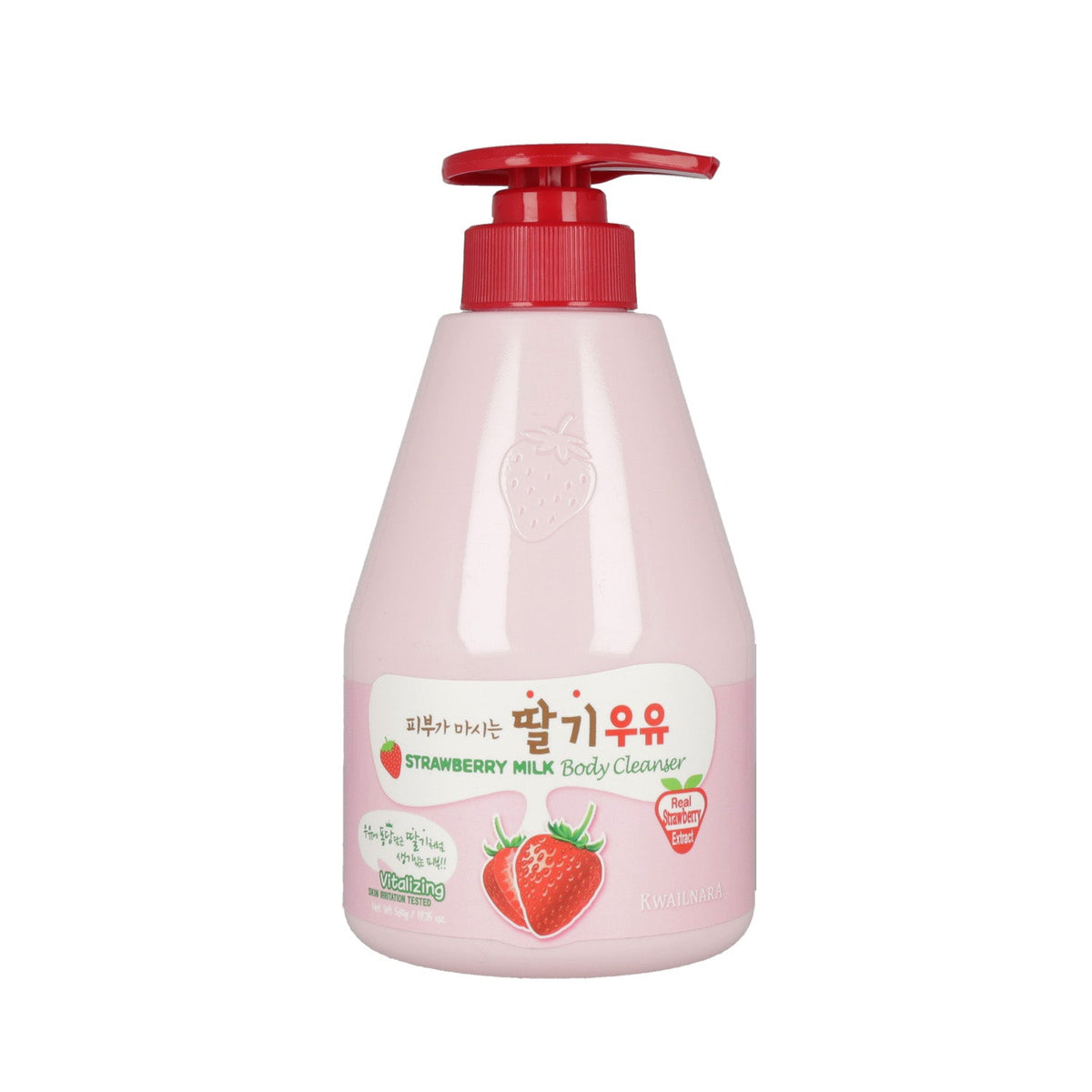 KWAILNARA KWAILNARA Strawberry Milk Body Cleanser 560g - hydrating - front bottle shot