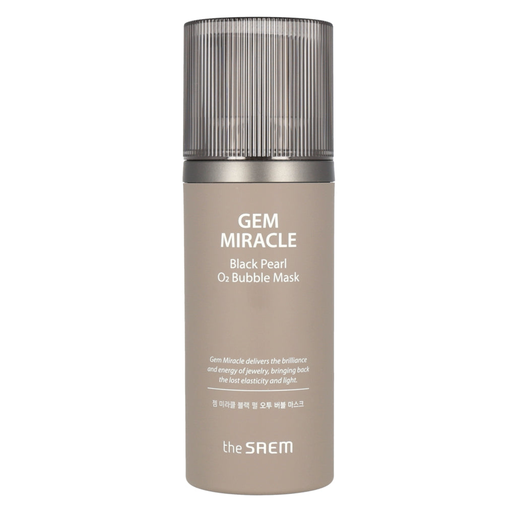 The SAEM the SAEM Gem Miracle Black Pearl O2 Bubble Mask 105g - brightening - front bottle shot