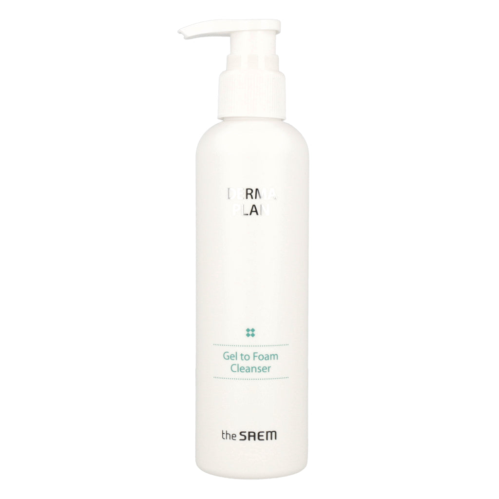 The SAEM The SAEM Derma Plan Gel to Foam Cleanser 180ml - hydrating - front bottle shot